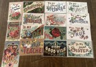 Nice lot Of 15 Greetings postcards With words family sentiments big Letters m942