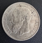 1873 Belgium 5 Francs Silver Coin -- Xf --  Ships Free