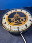 B   O  Railroad 1  Retro Led Lighted Advertising Clock