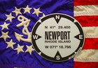 Newport  Rhode Island Gps Sticker - Reflective Vinyl Gps Marker Decal