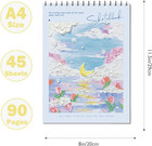 Cute Sketchbook 8 X 11 5 - Sketchbook For Drawing Spiral Bound  45 Sheets  90 Pa