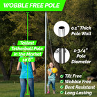 Sports Premium Tetherball Set Heavy Duty Tether Ball  Rope And Pole Set  10-1 2 
