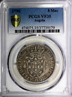 Angola Maria I Silver 1796 8 Macutas Mintage-25 000 Pcgs Vf35 Top Graded Km34 9 