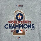 Houston Astros Shirt Mens Medium Gray 2017 World Series Champion Majestic