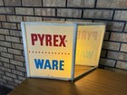 Pyrex Ware Lighted Standing Store Display Sign Panels Advertising  Missing Piece