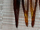 3 Vintage Faux Tortoise Shell Side Hair Combs France