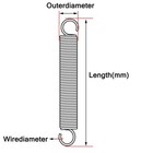 Expansion Spring 0 5 Mm Wire Dia Tension Extension Expanding Extending Springs