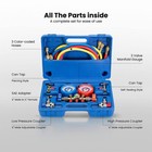 Ac Manifold Gauge Set 3-way Fit R134a R22 R12 R502 Refrigeration Charging