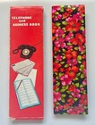 Vintage 1960s Telephone   Address Book In Original Box Flowers Fabric Unused