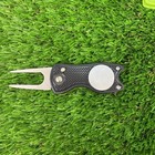 4 Pack Foldable Golf Divot Fixer Repair Tool Pop-up Button Magnetic Ball Marker