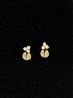 Pair Junipurr 14k Gold Swarovski  Prong Cluster Threadless End Body Jewelry