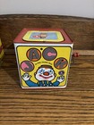 Vintage 1968 Tin Mattel Clown Jack In The Box Toy Wind Up Doesn   t Pop Up W  Box
