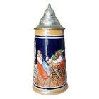 Vintage Marzi And Remy German Beer Stein 7  Pewter Lid Made In Germany