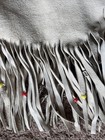 Vtg Native American Buckskin Leather Dress Handmade Beaded Floral Fringe 39