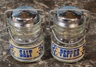 Vintage Wheatons Tradewinds Importers Glass Mason Jar Salt   Pepper Shakers Euc