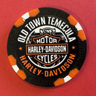 Harley Davidson Poker Chip Old Town Temecula Ca Black orange white