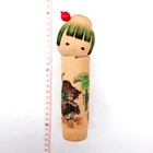 20cm Vintage Japanese Creative Kokeshi Doll     Hand-painted By Sato Suigai Koc028