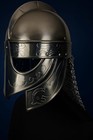 Medieval Wolf Helmet     Steel Warrior Face Guard  Viking Style Armor For Larp