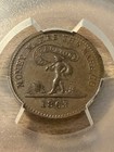 1863 Civil War Token Pcgs Ms63bn    money Makes The Mare Go    F-254 255a Copper
