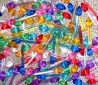 25 Mini Mixed Colored Twist Light Bulbs Peg Ceramic Christmas Tree   free Ship  