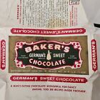 Vintage Baker s Germans Sweet Cooking Chocolate Wrapper Label Advertising