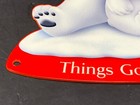 Vintage Coca Cola Advertising Soda Pop 12  Die-cut Metal Sign Polar Bear Coke