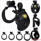 Cute Male Chastity Cage With 4 Ring Lock Heart-shaped Hollowed-out Pot Lid