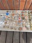 Vintage Lot Of 90 Tokens  Casino  Wood  And Various Other Tokens