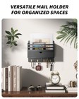 Decorative Mail Organizer - Wood Key Holder Wall Mount With Storage Drawer An   