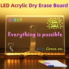 Led Note Board With Colors Acrylic Dry Erase Board Diy Drawing Board With Light