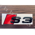 Audi S3 Front Grill Trunk Emblem Gloss Black For S3 A3 Honeycomb Grille Badge