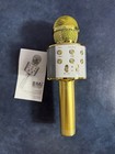 Bmi Wireless Karaoke Microphone   Speaker Gold Bluetooth Mic Preowned W manual