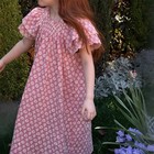 Girls  Embroidery Vintage Dress Flounced Sleeve Lace