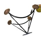 Retro Karim Rashid For Pure Design Coat Rack Silver And Blonde Wood