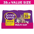 2 Pack Scoop Away Multi Cat Litter With Meadow Fresh Scent  38 Lb  Box