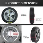  2 Pack Runflat Solid Rubber Replacement Tire 8 X 2 With A 5 8 Axle 
