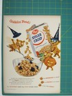 Print Ad Post Sugar Crisp Cereal Halloween Bears Bowl 1950s Vintage Food Witch