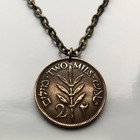 1927 Palestine 2 Mils Coin Pendant West Bank Gaza Bethlehem Jerusalem N001350