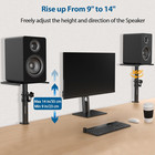 Desktop Clamp Studio Monitor Stands Adjustable Height 9-14  Speaker Stand Pair