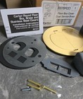 Carlon E97br2d Brass Floor Box Cover Duplex Receptacles And Two Data Ports