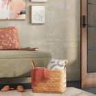 Herringbone Weave Cube Basket - Threshold  Rattan Rectangular Storage  Air