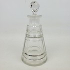 Vintage Clear Glass Decanter W Stopper 6 5  Small Liquor Perfume Bottle