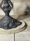 Antique French Cast Iron Gate Piece Mounted On Wooden Stand 27    H 