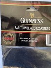 Guinness Official Bar Towel And 10 Coasters Set Imported Sealed Nos