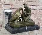 Bronze Greek God Ganymede Statue Feeding Zeus Eagle By Vitaleh Hot Cast Figurine