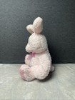 Dan Dee Pink Bunny Plush Easter Rabbit Patches Bow Sitting 14  Stuffed Toy Lovey