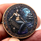 1 Oz  999 Copper Mermaids-queens Of The Sea Coin Collectible Token Medal 40mm