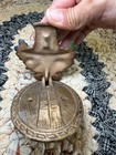 Charming Vintage Hubley Style Cast Iron Flower Basket Door Knocker 
