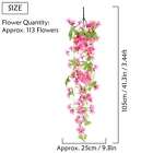 4x Artificial Silk Rose Leaf Garland Vine Ivy Flower String Wedding Home Decor