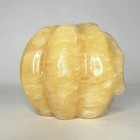 Yellow Stone crystal Carved Skull Figurine Carving Crystal Skull Sculpture